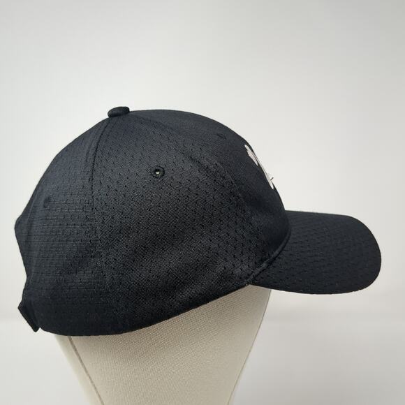 WV Logo Strapback Baseball Cap Black OS Adjustable Embroidered Port Authority - Picture 5 of 9